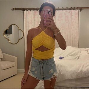 Super down yellow top